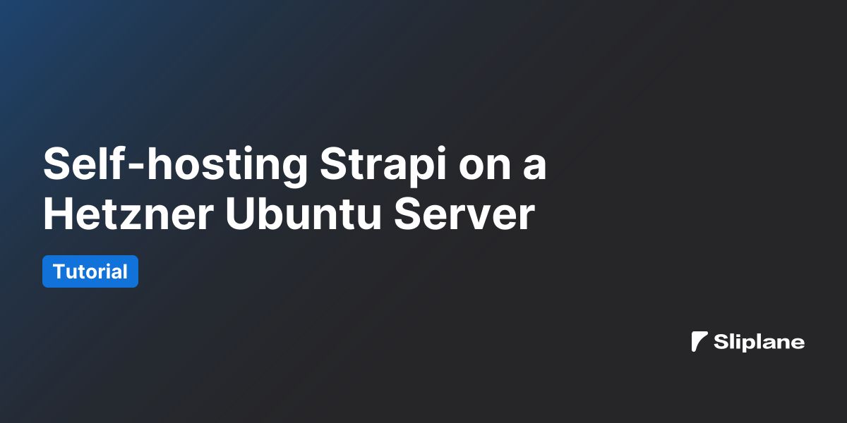 Strapi auf einem Hetzner Ubuntu Server selbst hosten